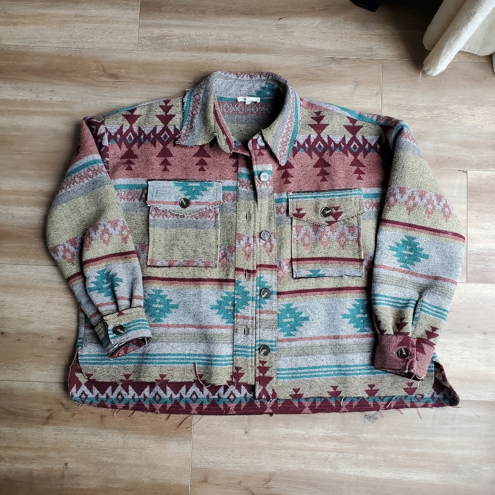 La Miel Southwest Shacket. Size Small.